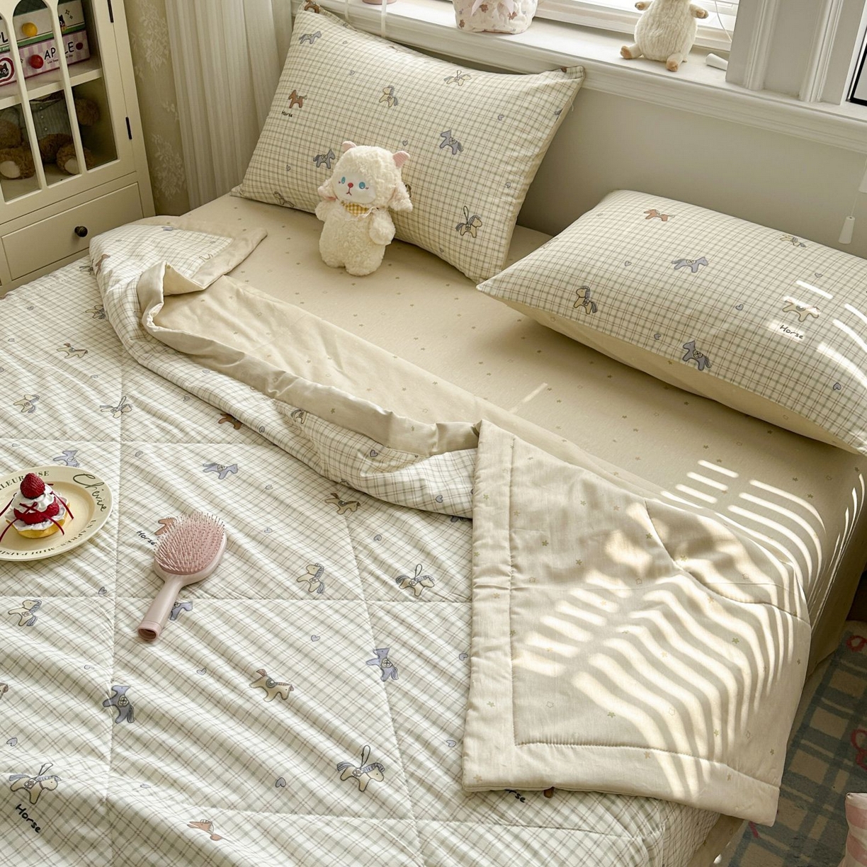 91家纺网 家纺一手货源 找家纺 棉森家纺 2026春夏新款全棉纯棉棉花夏被夏凉被空调被-风格三 马到成功