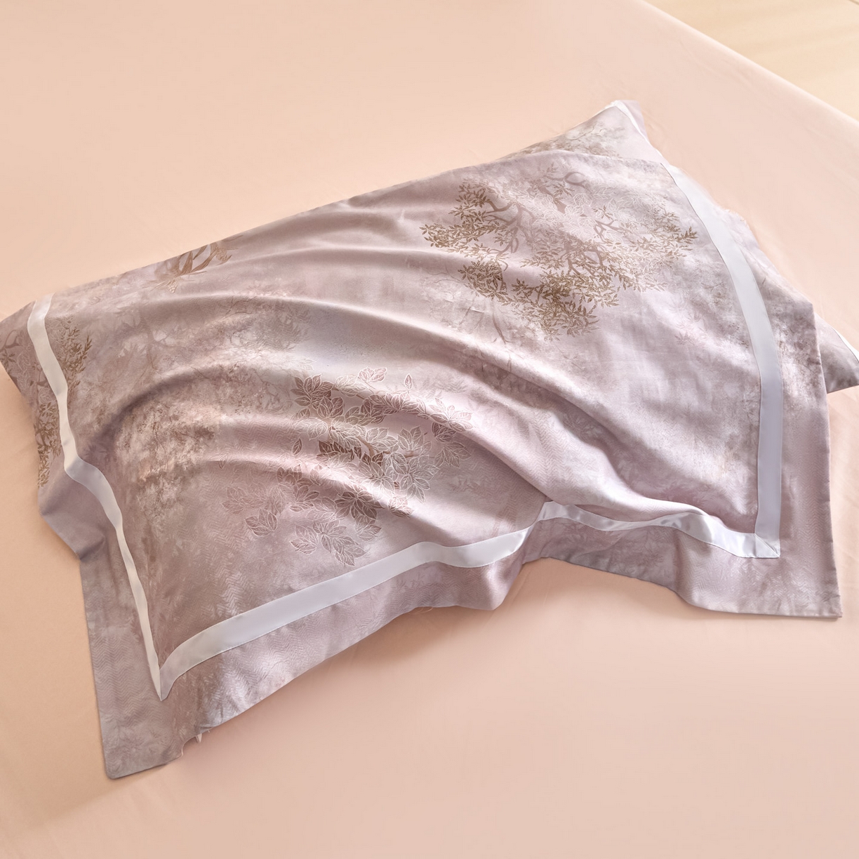 91家纺网 家纺一手货源 找家纺 新方向 【控价 提供买家秀】2026新款数码印花50s双股全棉贡缎长绒棉四件套-盛世（控价 标准328元 加大348元） 盛世-蔷薇粉