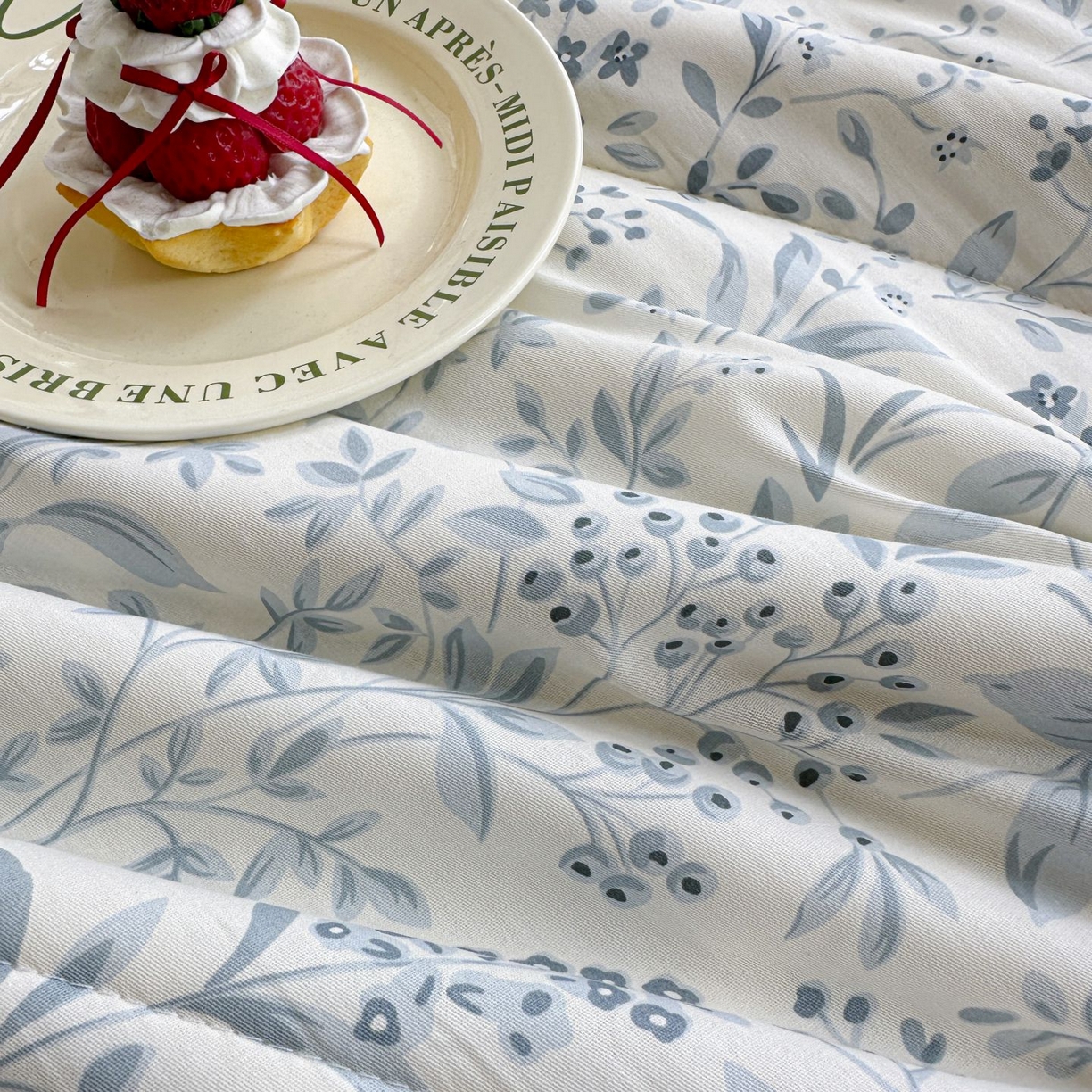 91家纺网 家纺一手货源 找家纺 棉森家纺 2026春夏新款全棉纯棉棉花夏被夏凉被空调被-风格三 茉-蓝