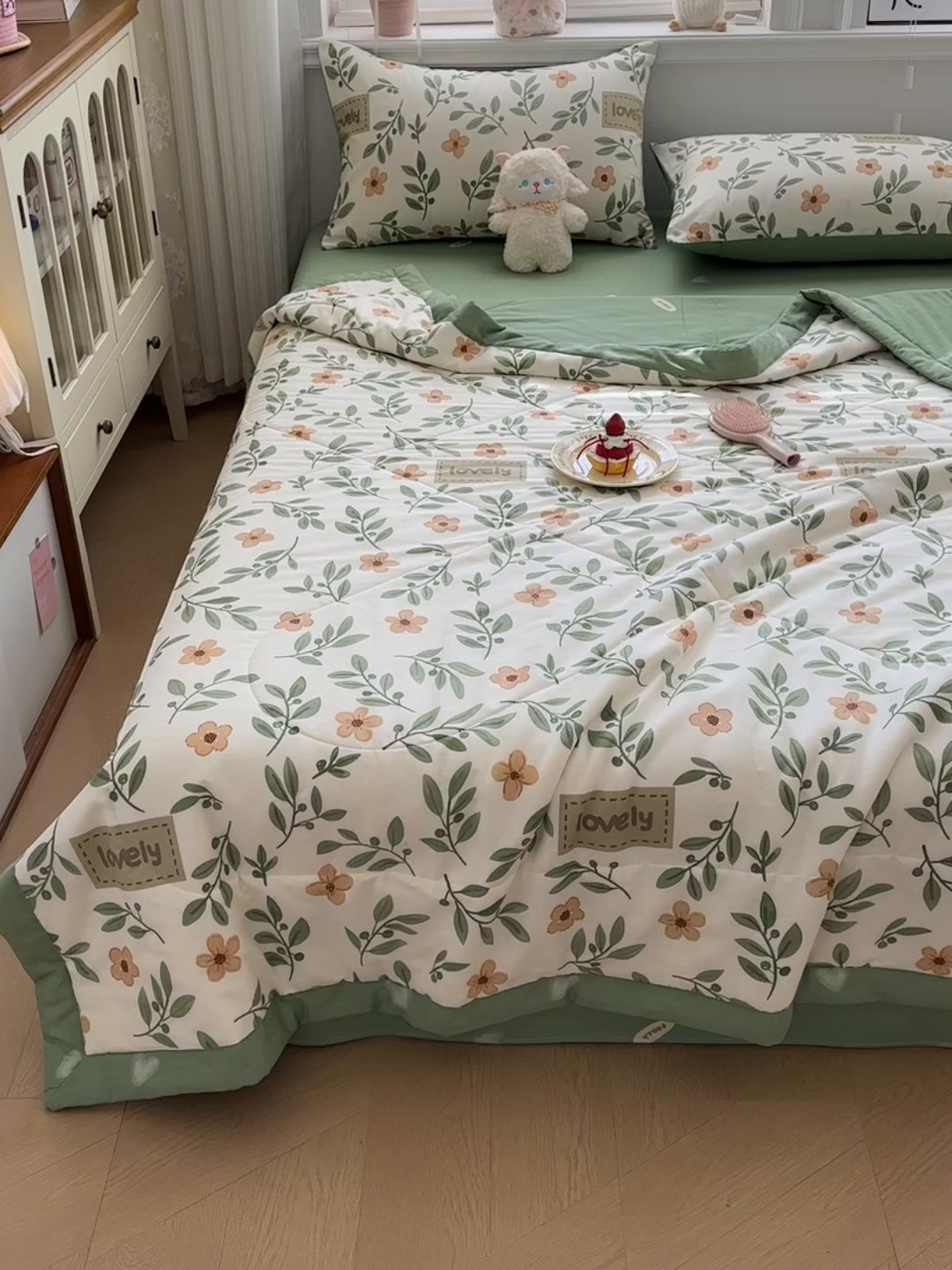 91家纺网 家纺一手货源 找家纺 棉森家纺 2026春夏新款全棉纯棉棉花夏被夏凉被空调被-风格三 青柠薄荷