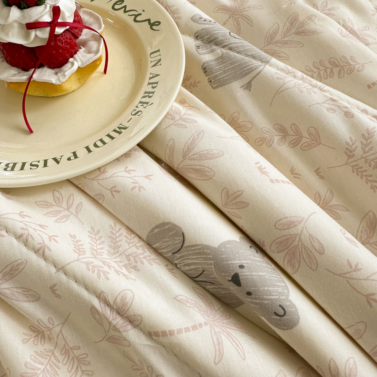 91家纺网 家纺一手货源 找家纺 棉森家纺 2026春夏新款全棉纯棉棉花夏被夏凉被空调被-风格三 森林秘境-粉