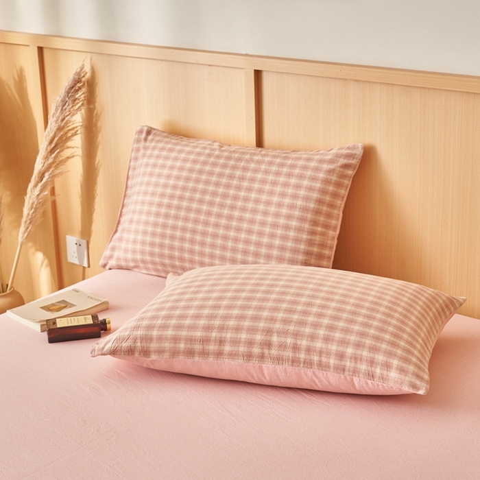 91家纺网 家纺一手货源 找家纺 简如 2026新款全棉纯棉色织水洗棉棉花空调被夏凉被 浣花-粉