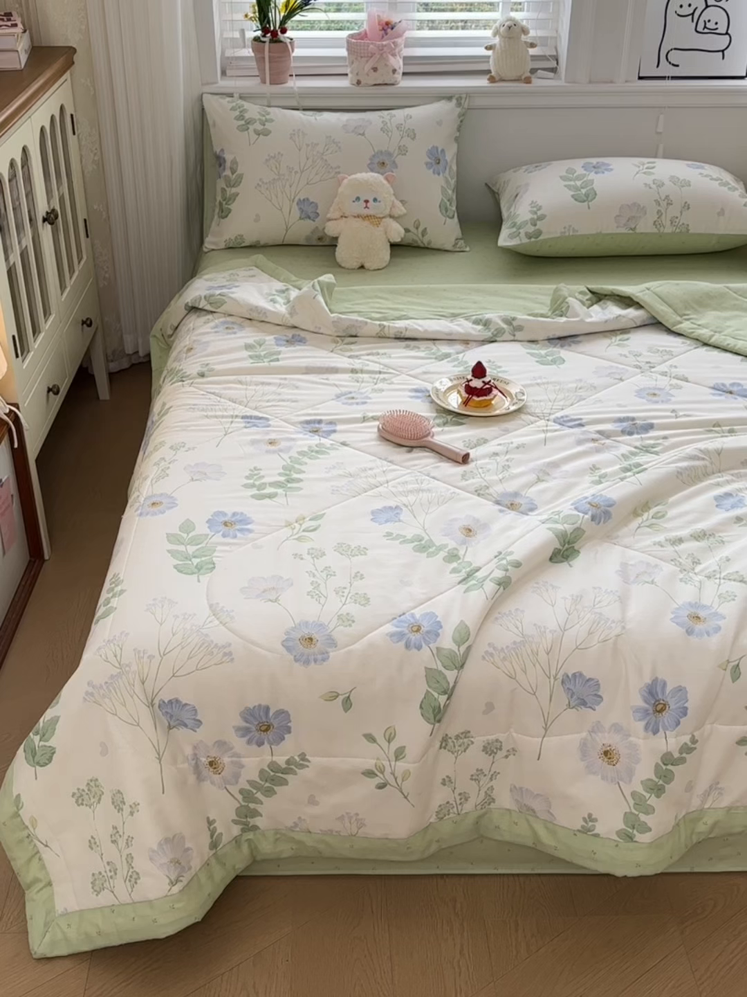 91家纺网 家纺一手货源 找家纺 棉森家纺 2026春夏新款全棉纯棉棉花夏被夏凉被空调被-风格三 生机盎然