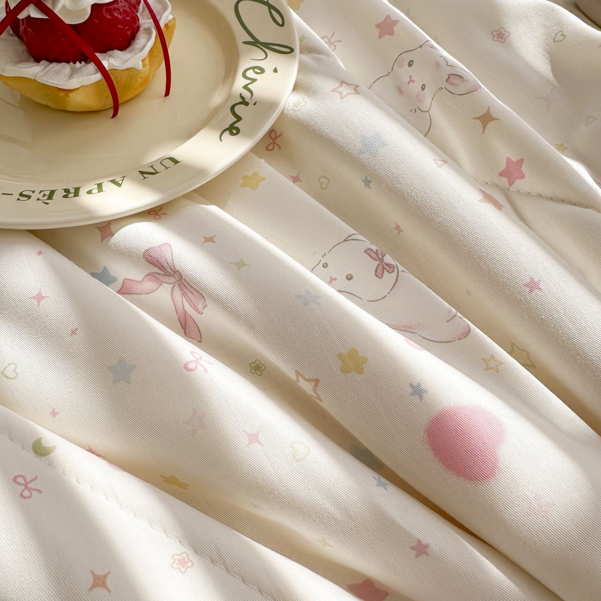 91家纺网 家纺一手货源 找家纺 棉森家纺 2026春夏新款全棉纯棉棉花夏被夏凉被空调被-风格三 兔兔甜心