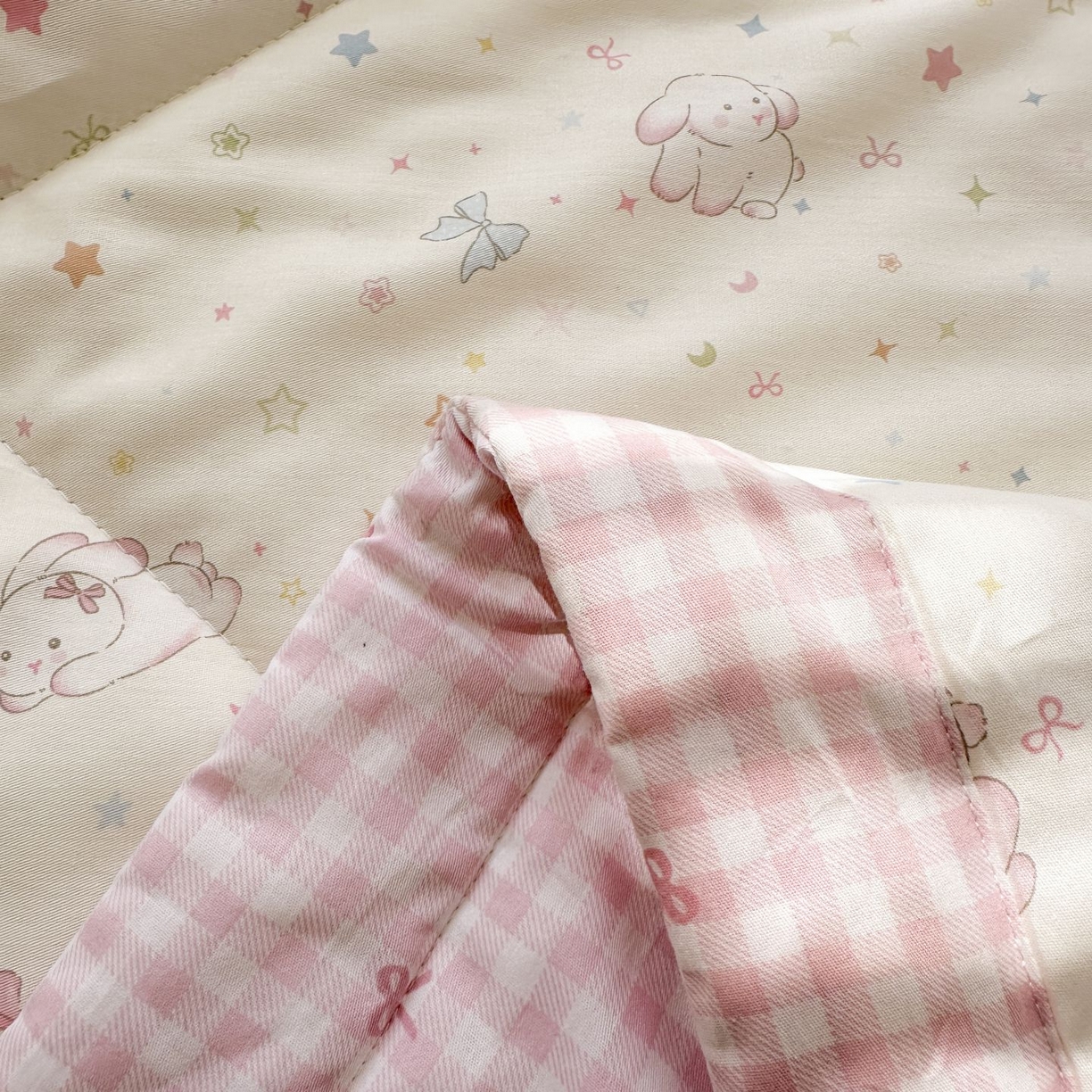 91家纺网 家纺一手货源 找家纺 棉森家纺 2026春夏新款全棉纯棉棉花夏被夏凉被空调被-风格三 兔兔甜心