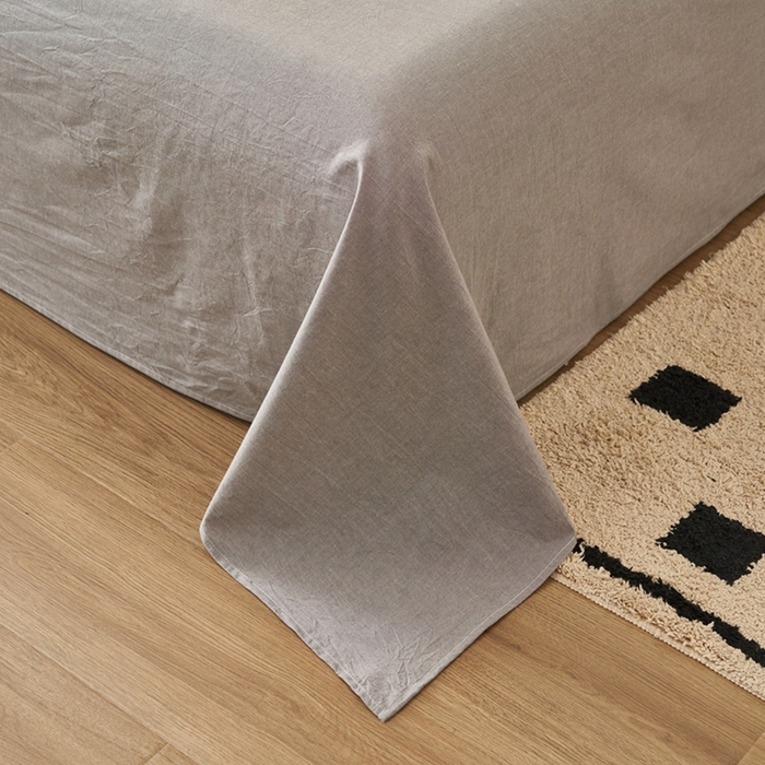 91家纺网 家纺一手货源 找家纺 简如 2026新款全棉纯棉色织水洗棉棉花空调被夏凉被 浣花-灰