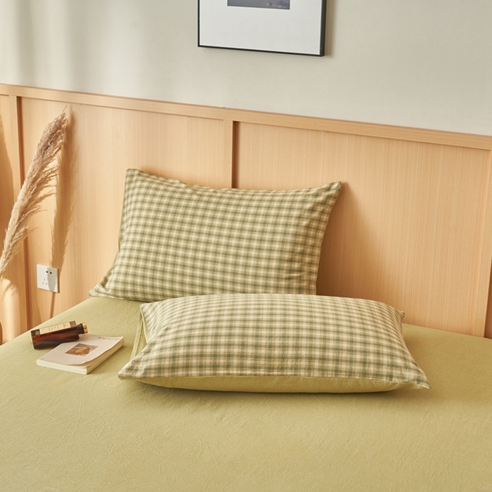 91家纺网 家纺一手货源 找家纺 简如 2026新款全棉纯棉色织水洗棉棉花空调被夏凉被 浣花-绿