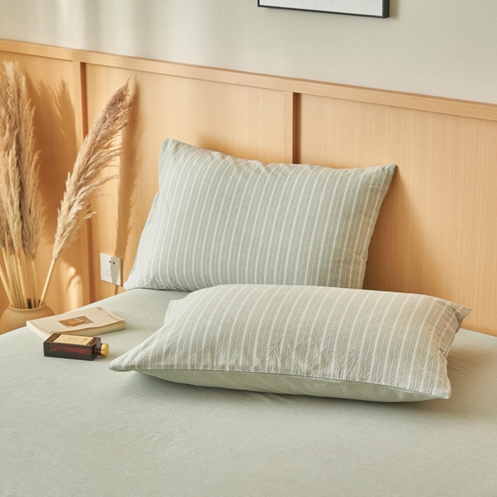 91家纺网 家纺一手货源 找家纺 简如 2026新款全棉纯棉色织水洗棉棉花空调被夏凉被 乐事-绿