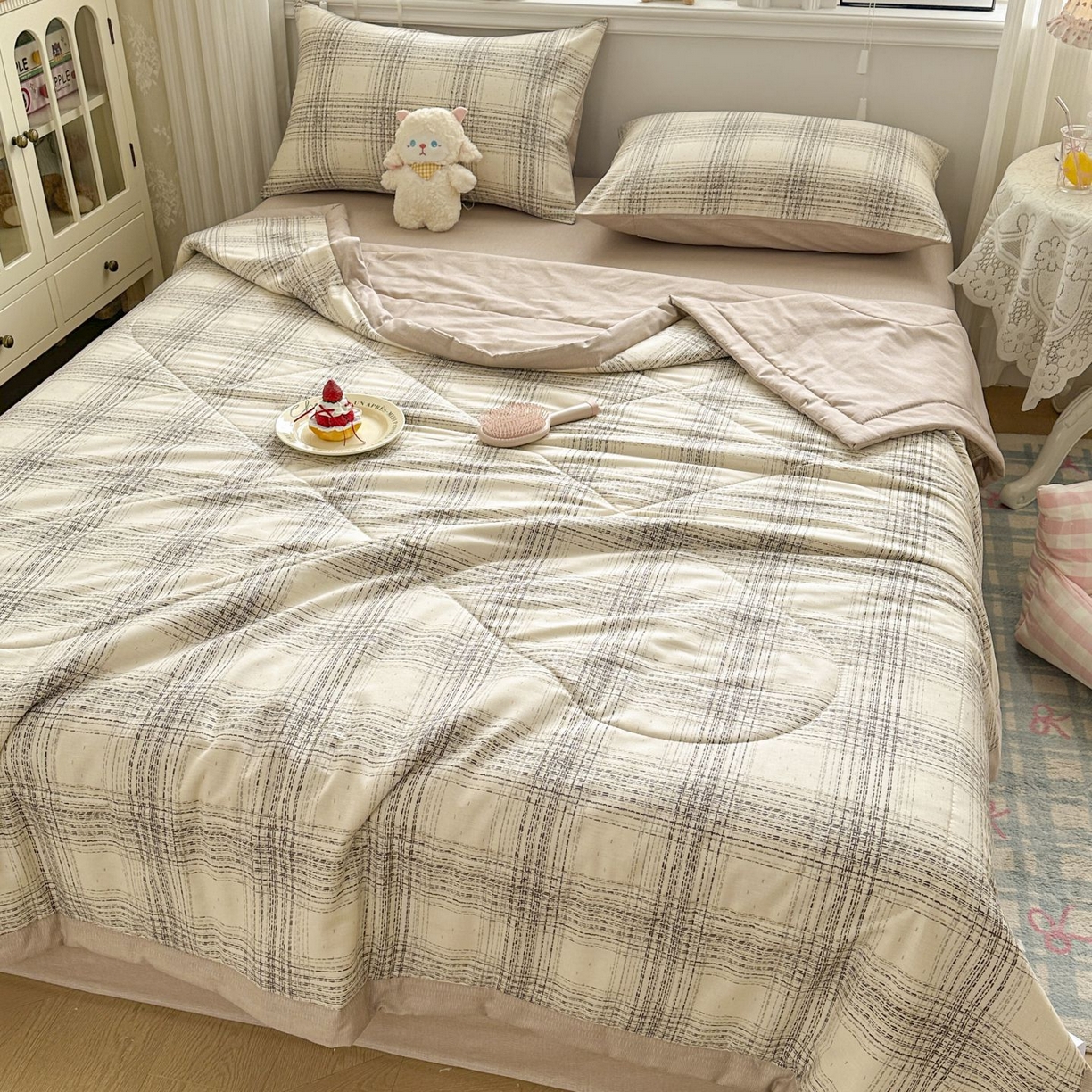 91家纺网 家纺一手货源 找家纺 棉森家纺 2026春夏新款全棉纯棉棉花夏被夏凉被空调被-风格三 自由派对