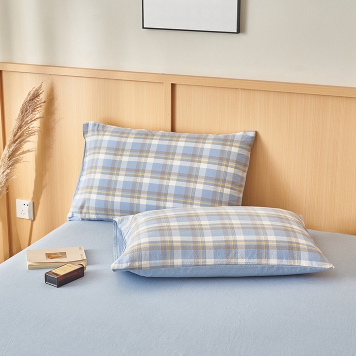 91家纺网 家纺一手货源 找家纺 简如 2026新款全棉纯棉色织水洗棉棉花空调被夏凉被 莫妮-蓝