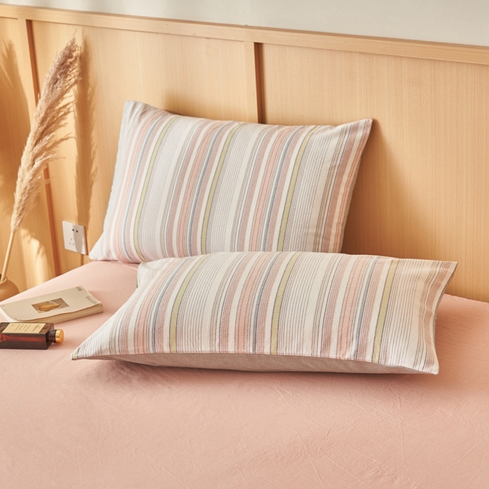 91家纺网 家纺一手货源 找家纺 简如 2026新款全棉纯棉色织水洗棉棉花空调被夏凉被 沐妍-粉