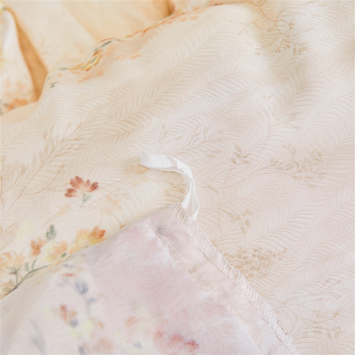 91家纺网 家纺一手货源 找家纺 宜凡家纺 2026新款莱赛尔印花夹棉单床裙床裙三件套 兰枝玉树