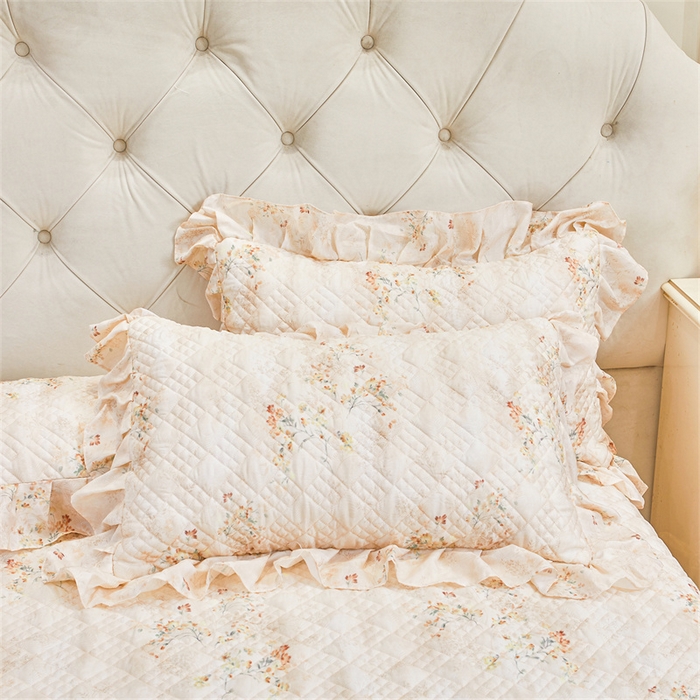 91家纺网 家纺一手货源 找家纺 宜凡家纺 2026新款莱赛尔印花夹棉单床裙床裙三件套 兰枝玉树