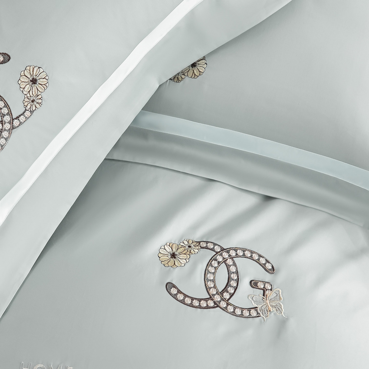 91家纺网 家纺一手货源 找家纺 新方向 【控价 提供买家秀】2026新款刺绣50s双股全棉贡缎长绒棉四件套-金伯妮（控价 标准358元 加大378元） 金伯妮-星月蓝