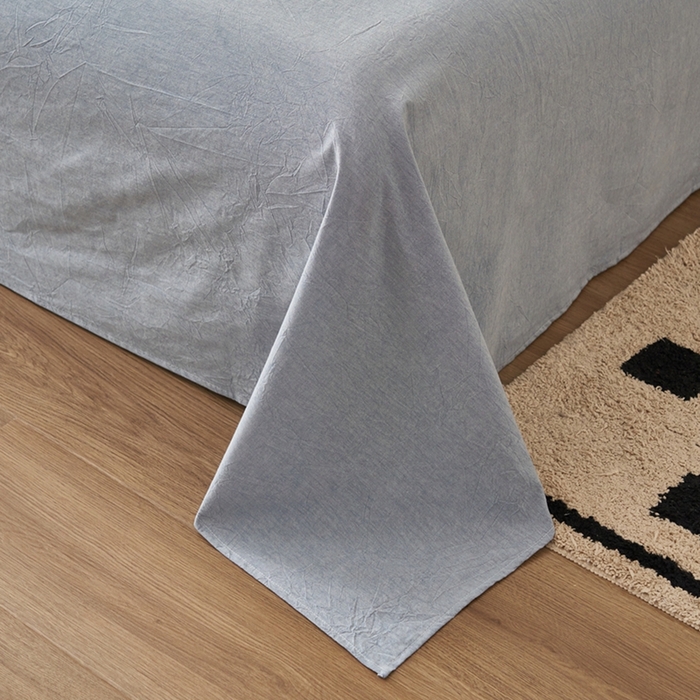 91家纺网 家纺一手货源 找家纺 简如 2026新款全棉纯棉色织水洗棉棉花空调被夏凉被 柠檬-蓝