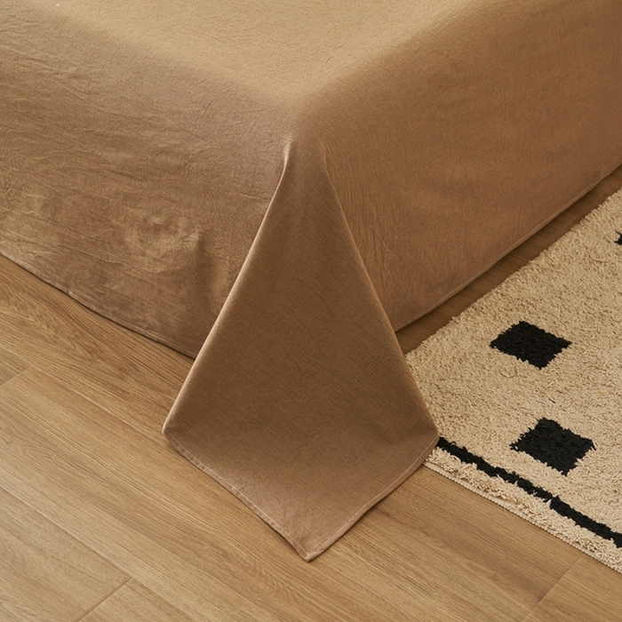 91家纺网 家纺一手货源 找家纺 简如 2026新款全棉纯棉色织水洗棉棉花空调被夏凉被 芸素-咖