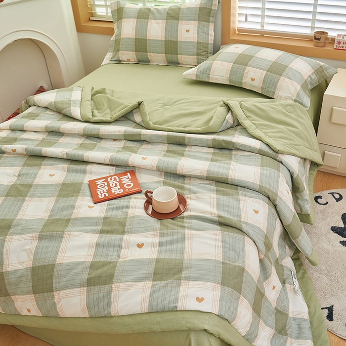 91家纺网 家纺一手货源 找家纺 （总）简如 2026新款印花里外全棉夏凉被四件套