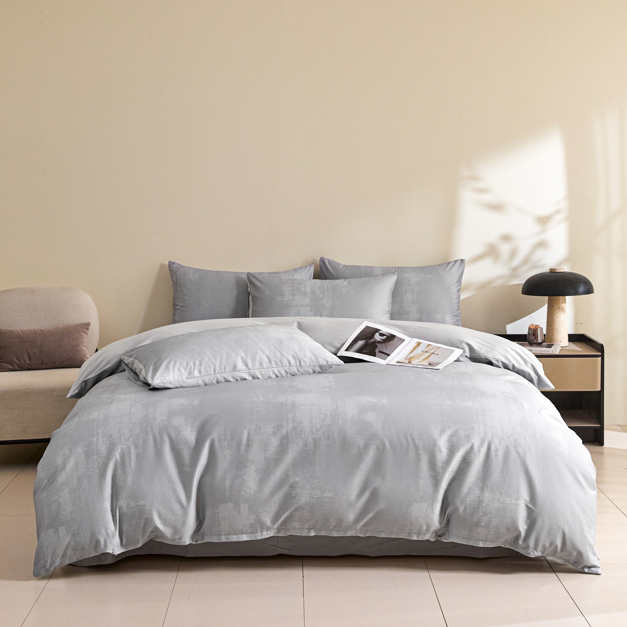 91家纺网 家纺一手货源 找家纺 （总）新方向 【控价 提供买家秀】2026新款 数码印花50s双股全棉贡缎长绒棉四件套-涂鸦日记（控价 标准288元 加大308元）