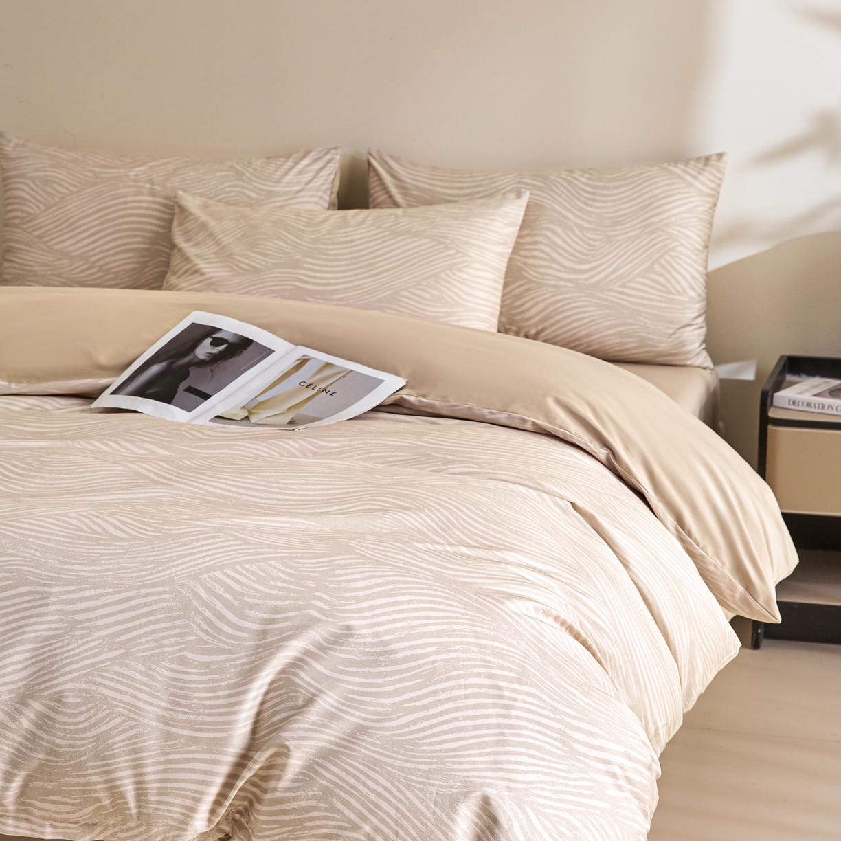 91家纺网 家纺一手货源 找家纺 （总）新方向 【控价 提供买家秀】2026新款 数码印花50s双股全棉贡缎长绒棉四件套-罗马(控价 标准288元 加大308元)