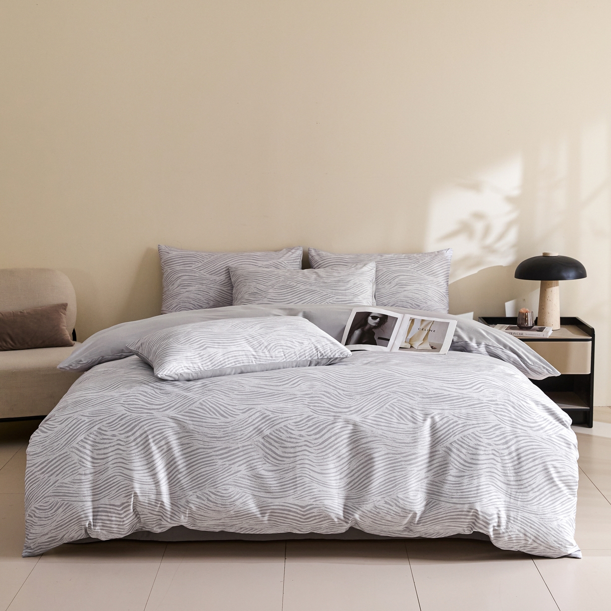 91家纺网 家纺一手货源 找家纺 （总）新方向 【控价 提供买家秀】2026新款 数码印花50s双股全棉贡缎长绒棉四件套-罗马(控价 标准288元 加大308元)