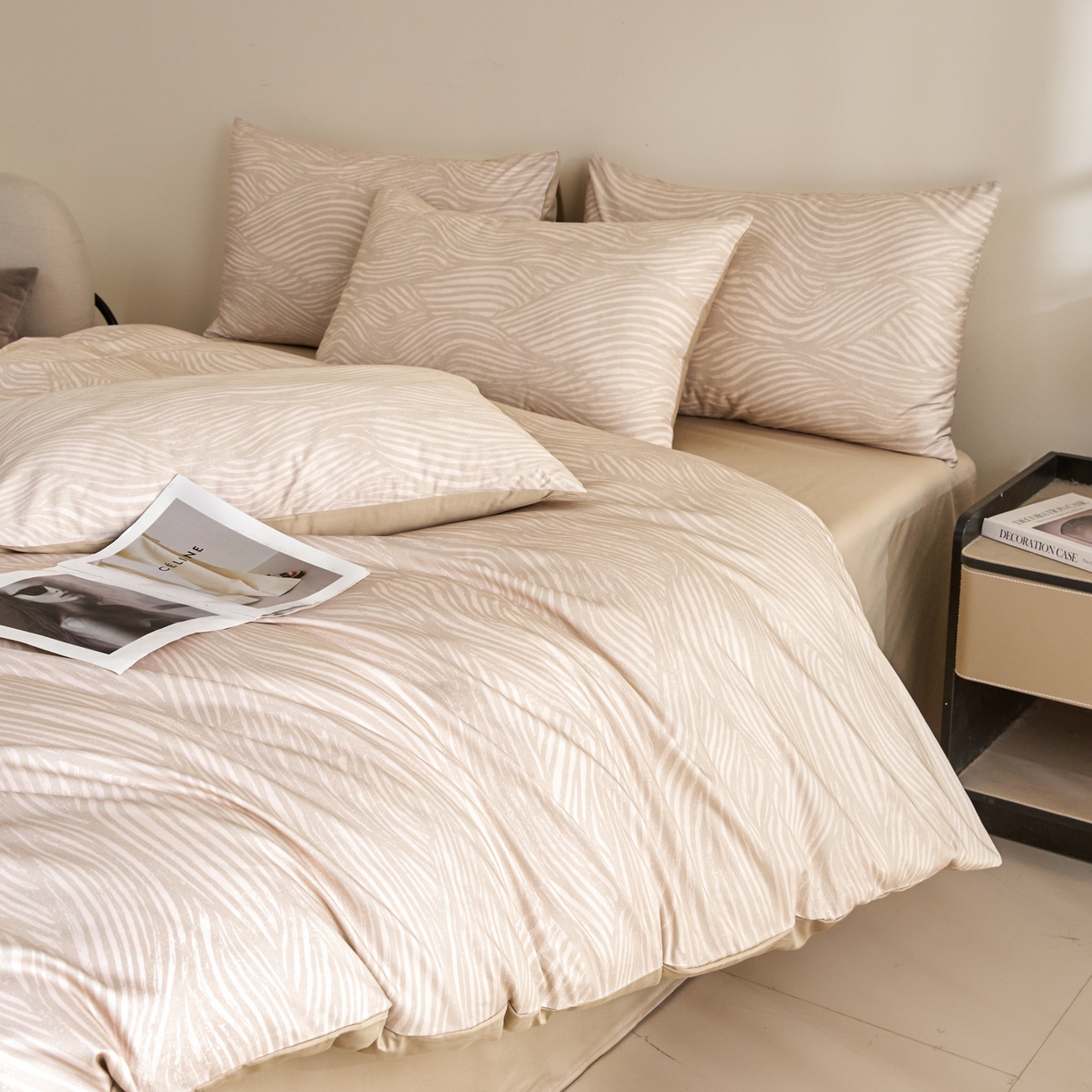 91家纺网 家纺一手货源 找家纺 （总）新方向 【控价 提供买家秀】2026新款 数码印花50s双股全棉贡缎长绒棉四件套-罗马(控价 标准288元 加大308元)