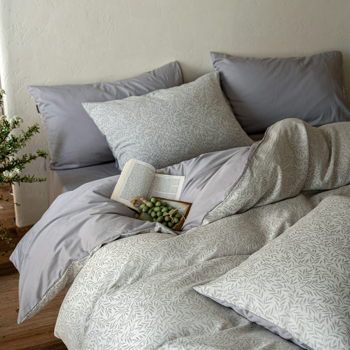 91家纺网 家纺一手货源 找家纺 （总）时光里 2026新款全棉纯棉60支色织水洗提花四件套