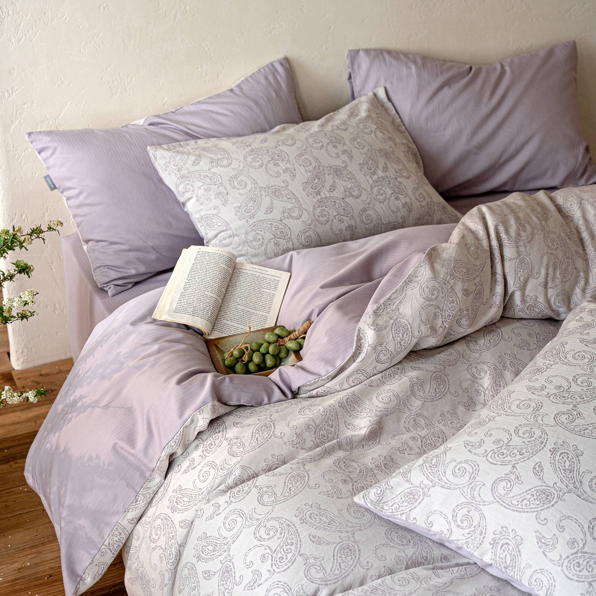 91家纺网 家纺一手货源 找家纺 （总）时光里 2026新款全棉纯棉60支色织水洗提花四件套