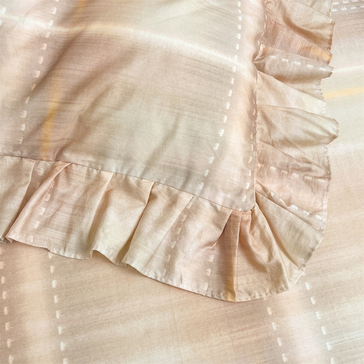 91家纺网 家纺一手货源 找家纺 （总）宜凡家纺 2026新款全棉数码印花单层床裙格子系列四件套