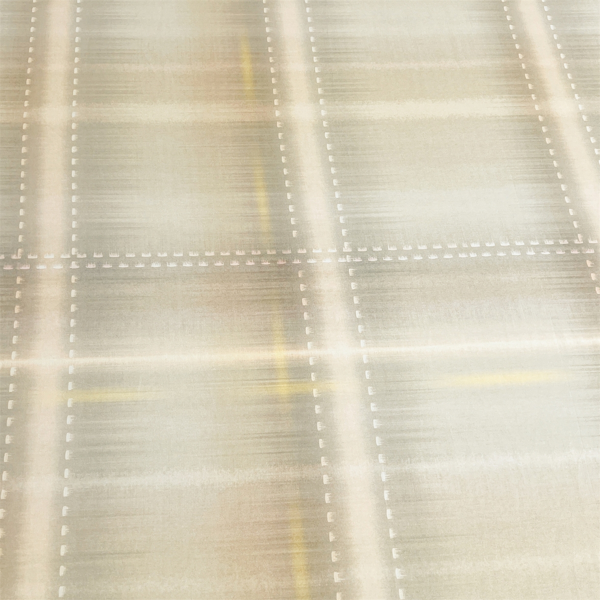 91家纺网 家纺一手货源 找家纺 宜凡家纺 2026新款全棉数码印花单层床裙格子系列四件套 光之羽 绿