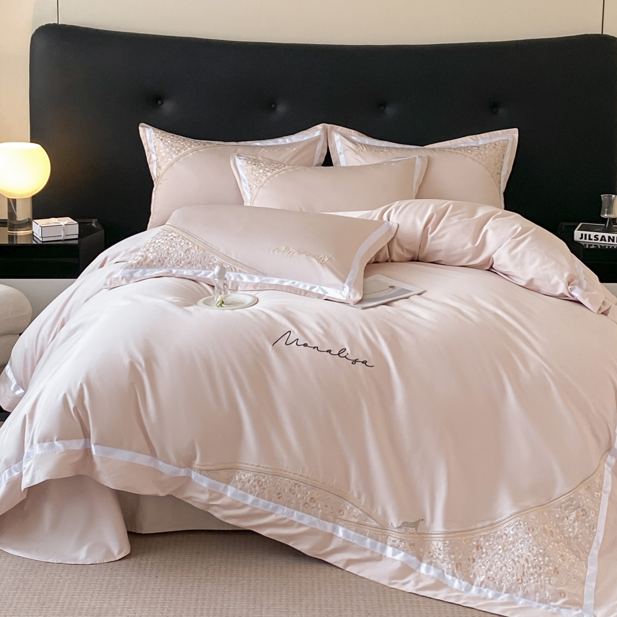 91家纺网 家纺一手货源 找家纺 （总）新方向 【控价 提供买家秀】2026新款刺绣50s双股全棉贡缎长绒棉四件套-威尔(控价 标准348元 加大368元)