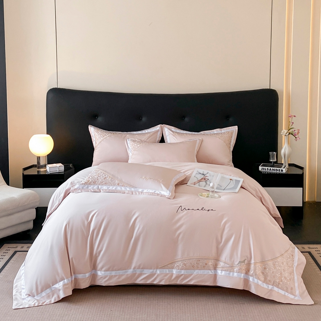 91家纺网 家纺一手货源 找家纺 （总）新方向 【控价 提供买家秀】2026新款刺绣50s双股全棉贡缎长绒棉四件套-威尔(控价 标准348元 加大368元)