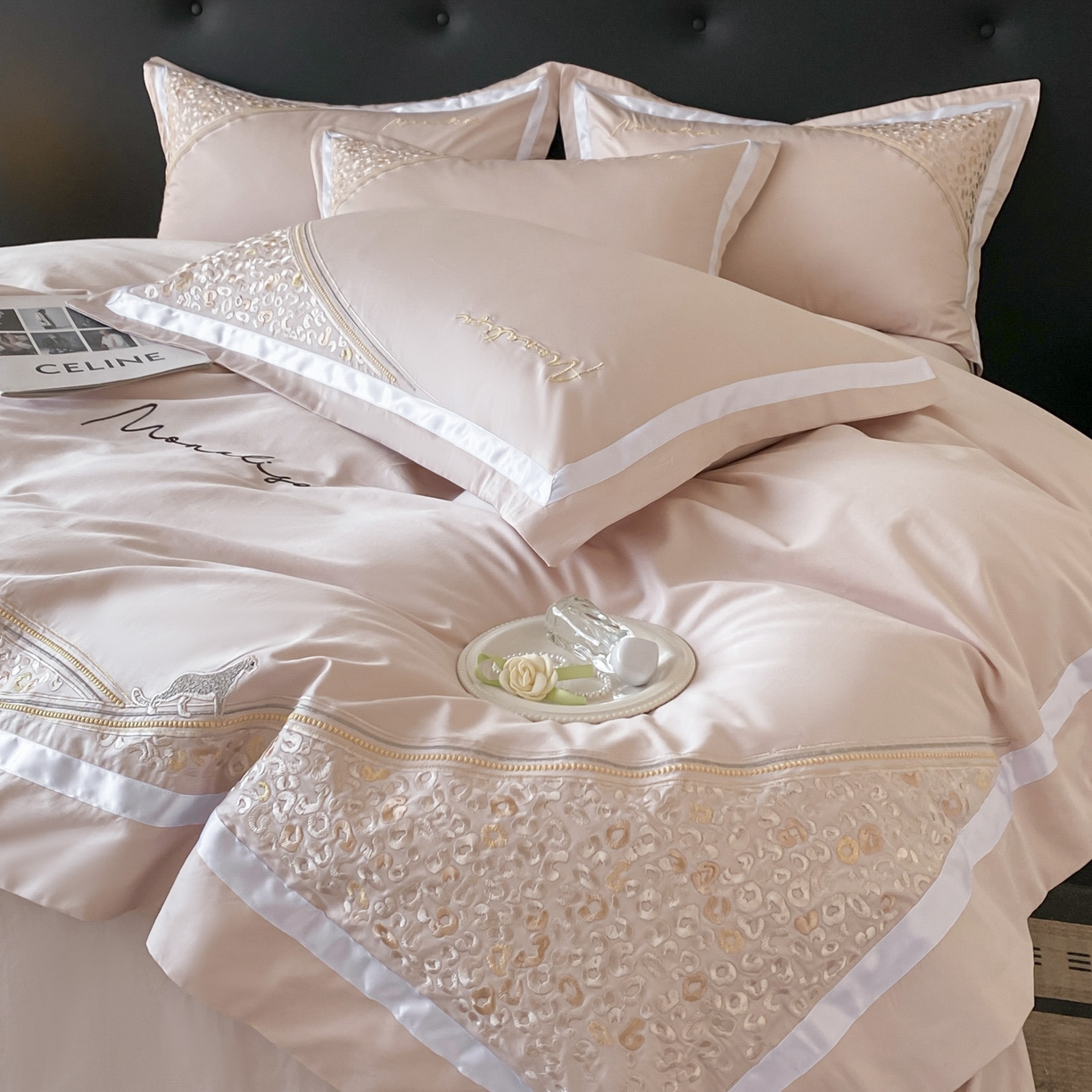 91家纺网 家纺一手货源 找家纺 （总）新方向 【控价 提供买家秀】2026新款刺绣50s双股全棉贡缎长绒棉四件套-威尔(控价 标准348元 加大368元)