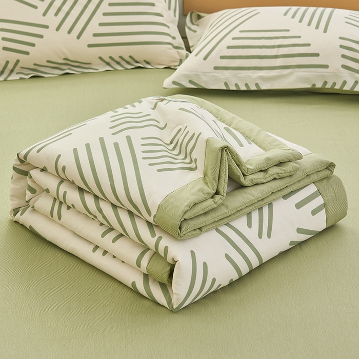 91家纺网 家纺一手货源 找家纺 简如 2026新款印花里外全棉夏凉被四件套 伯克利