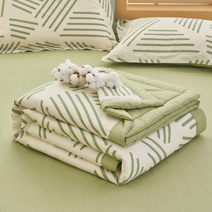 91家纺网 家纺一手货源 找家纺 简如 2026新款印花里外全棉夏凉被四件套 伯克利