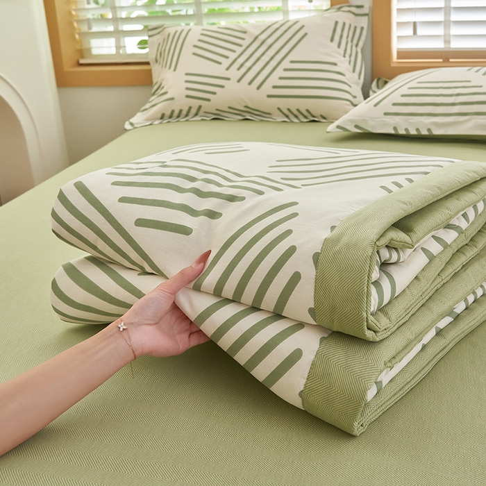 91家纺网 家纺一手货源 找家纺 简如 2026新款印花里外全棉夏凉被四件套 伯克利