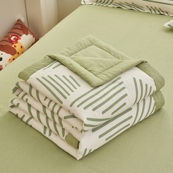 91家纺网 家纺一手货源 找家纺 简如 2026新款印花里外全棉夏凉被四件套 伯克利