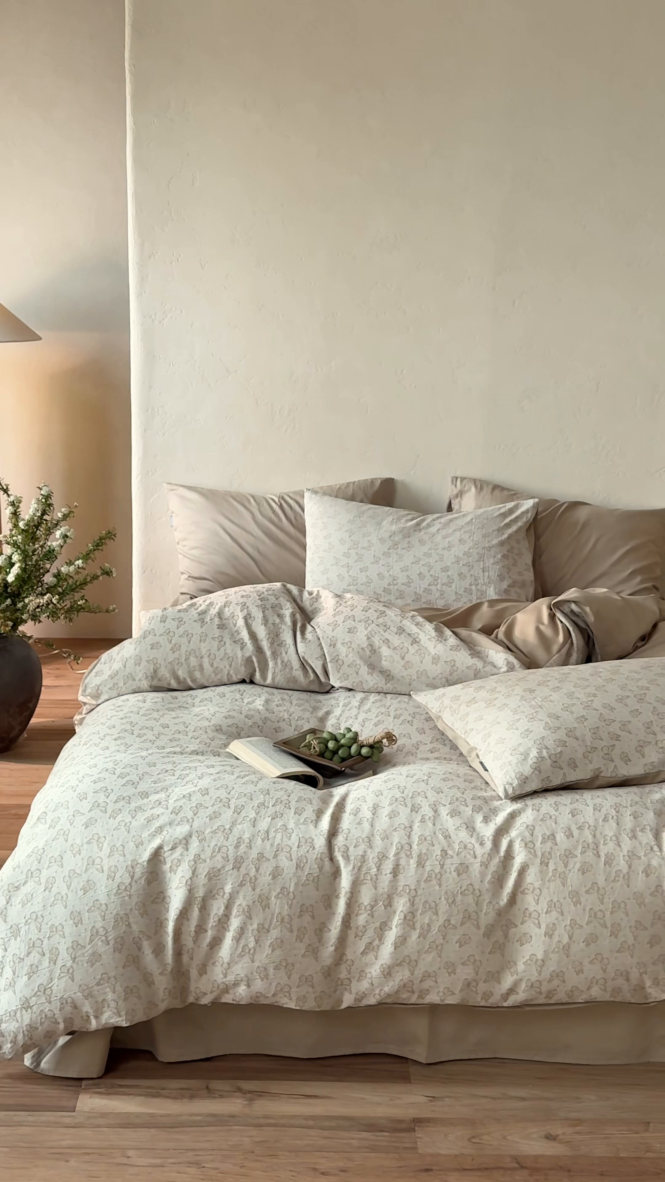 91家纺网 家纺一手货源 找家纺 时光里 2026新款全棉纯棉60支色织水洗提花四件套 花蝴翎