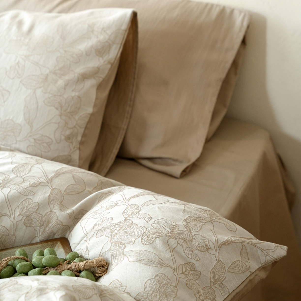 91家纺网 家纺一手货源 找家纺 时光里 2026新款全棉纯棉60支色织水洗提花四件套 将离