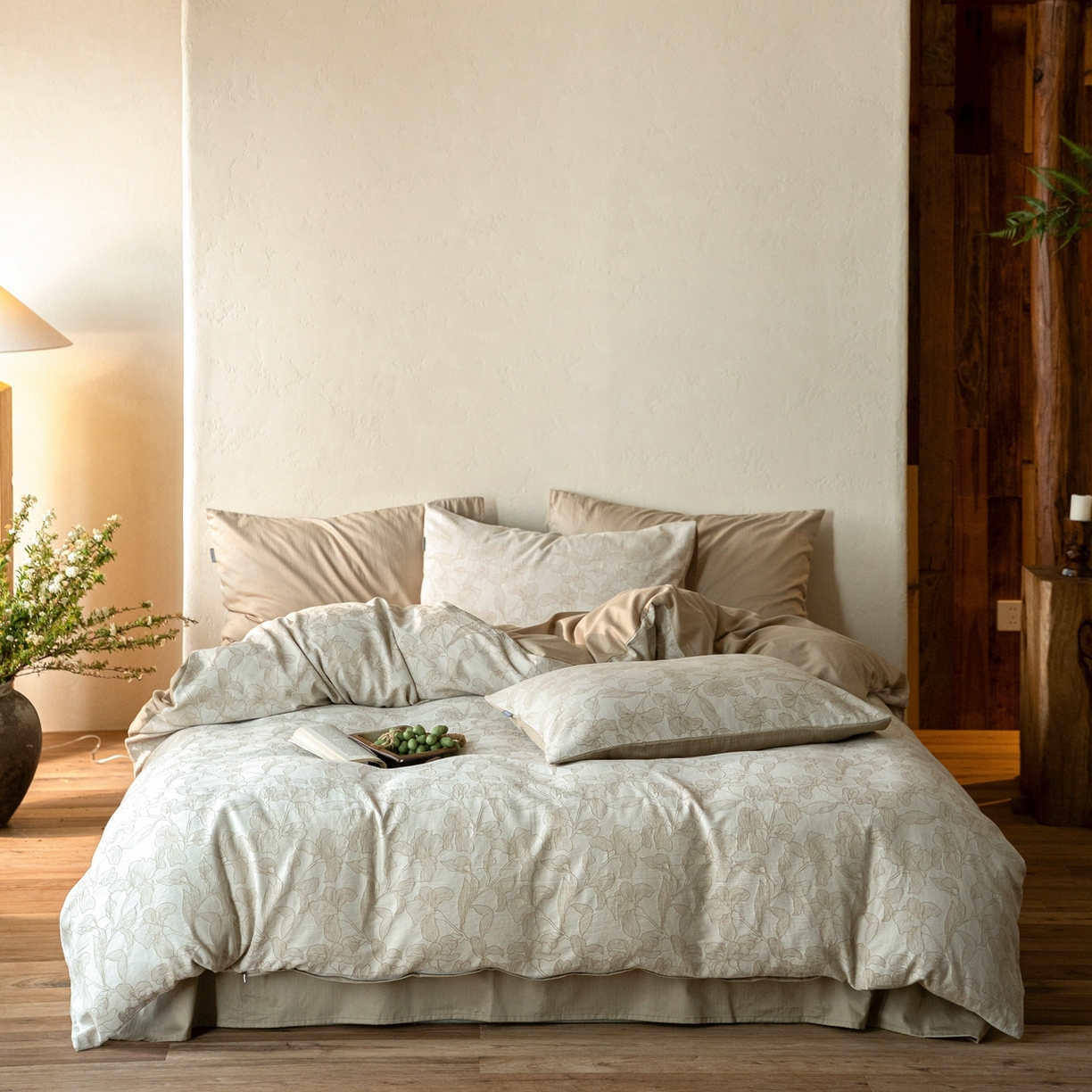 91家纺网 家纺一手货源 找家纺 时光里 2026新款全棉纯棉60支色织水洗提花四件套 将离