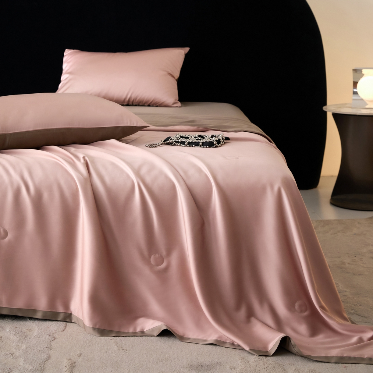 91家纺网 家纺一手货源 找家纺 A+爱家（纪梵茜） 2026新款兰精天丝夏凉被100%蚕丝被莱赛尔天丝蚕丝空调被芯蚕丝夏被 蚕丝豆沙