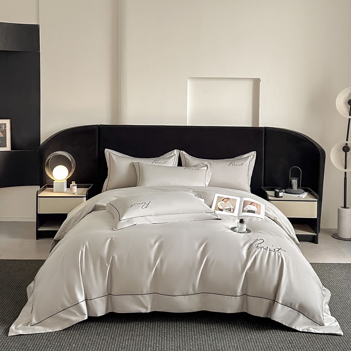 （总）新方向 【控价 提供买家秀】2026新款 刺绣50s双股全棉贡缎长绒棉四件套-持之以恒(控价 标准318元 加大338元)