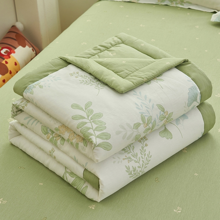 91家纺网 家纺一手货源 找家纺 简如 2026新款印花里外全棉夏凉被四件套 花在云端