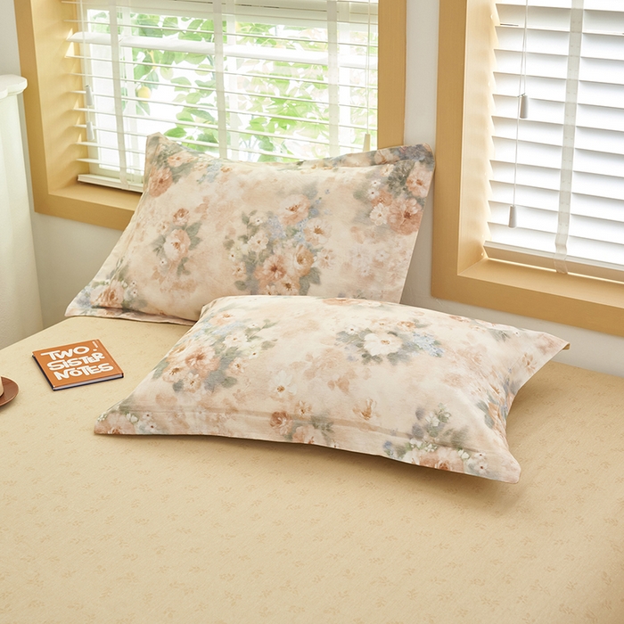 91家纺网 家纺一手货源 找家纺 简如 2026新款印花里外全棉夏凉被四件套 锦绣园