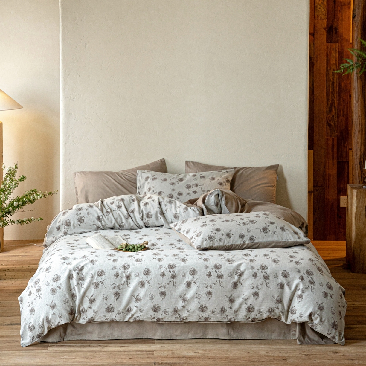 91家纺网 家纺一手货源 找家纺 时光里 2026新款全棉纯棉60支色织水洗提花四件套 南瑶