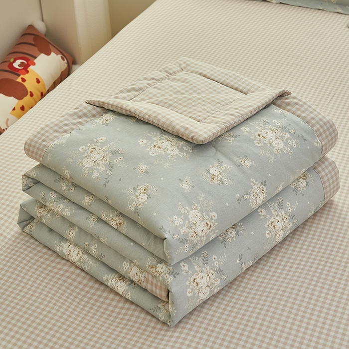 91家纺网 家纺一手货源 找家纺 简如 2026新款印花里外全棉夏凉被四件套 科玛庄园