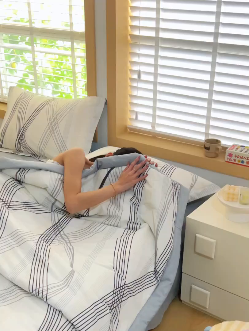 91家纺网 家纺一手货源 找家纺 简如 2026新款印花里外全棉夏凉被四件套 莱茵河