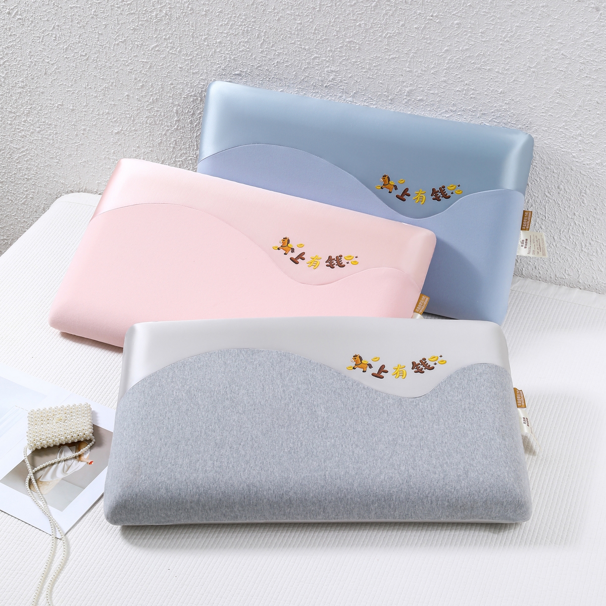 91家纺网 家纺一手货源 找家纺 芯洲 2026新款慢回弹记忆枕枕头枕芯-马上有钱 组合图（仅供展示不可下单）