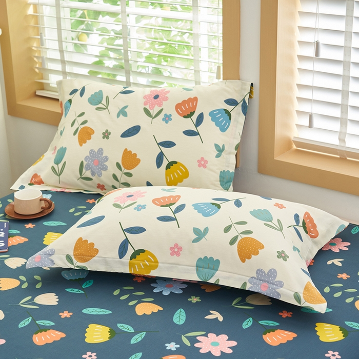 91家纺网 家纺一手货源 找家纺 简如 2026新款印花里外全棉夏凉被四件套 洛洛繁花