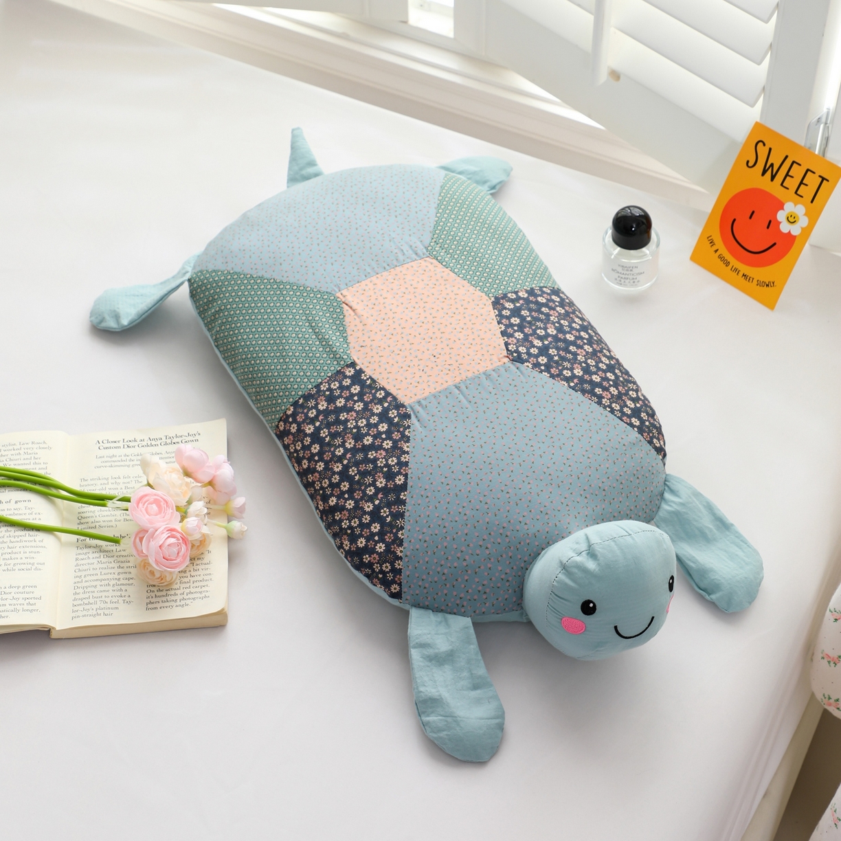芯洲 2026新款全棉荞麦枕枕头枕芯-小乌龟 小乌龟-蓝（背部拼色随机）