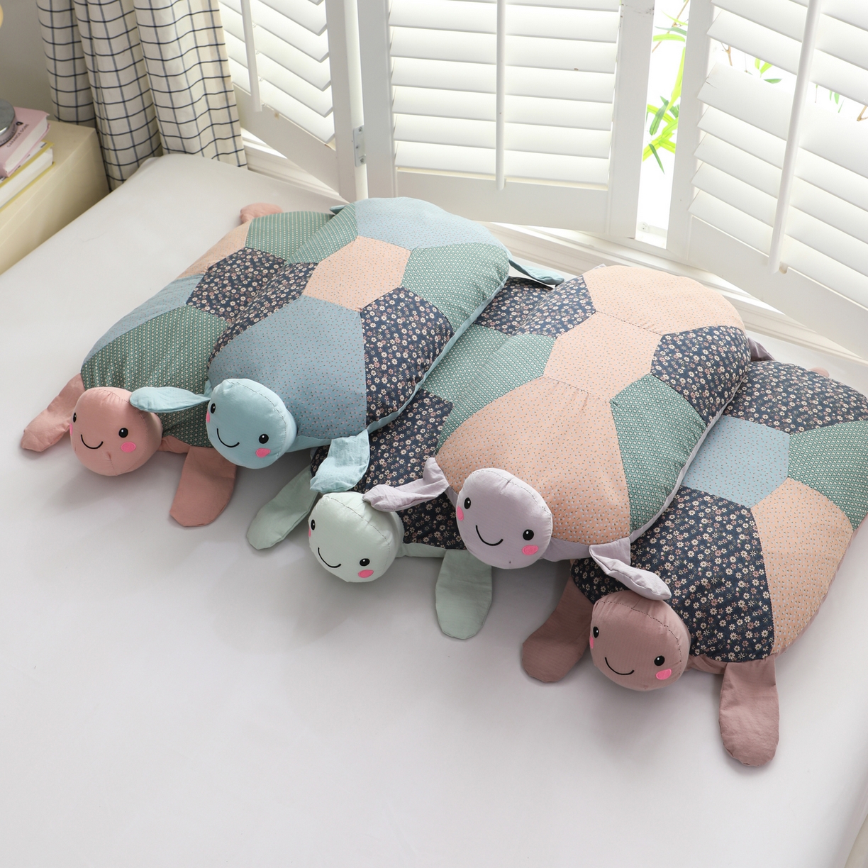 芯洲 2026新款全棉荞麦枕枕头枕芯-小乌龟 组合图（仅供展示不可下单）